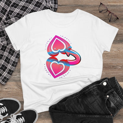 BTLmaui Logo Design Women's Cotton Tee: A Comfortable And Stylish Surf T-Shirt for the Ladies