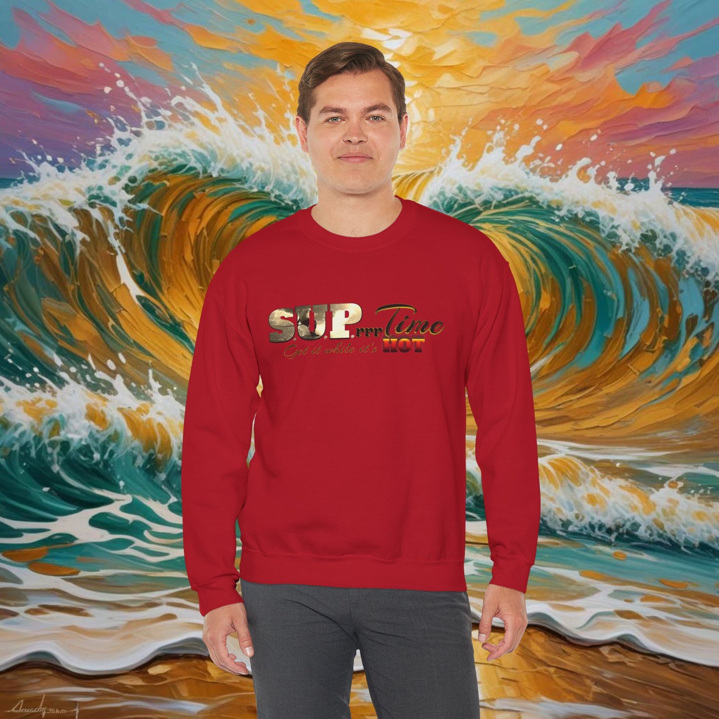 SUPrrrTime Crewneck Sweatshirt: Paddle Surf Clothing for All Seasons