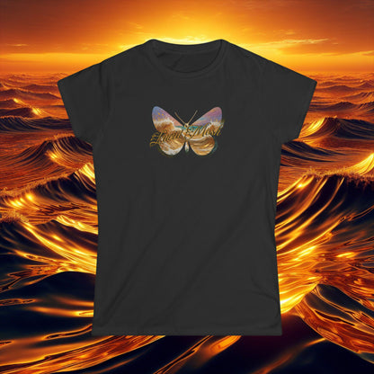 LUCID MOSh Butterfly Gold Ocean at Sunrise Design Women's Tee: A Stylish and Inspiring Way to Embrace Nature's Transformative Power