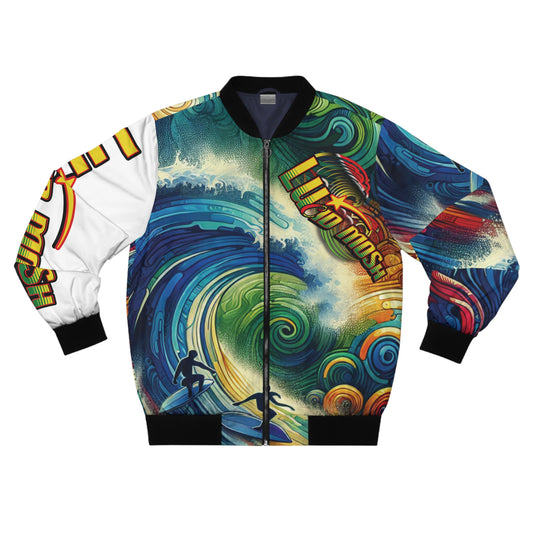 "Wave Magic" Men's Bomber Jacket by LUCID MOSH