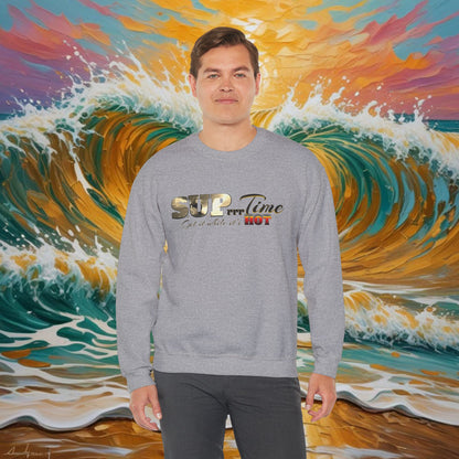 SUPrrrTime Crewneck Sweatshirt: Paddle Surf Clothing for All Seasons