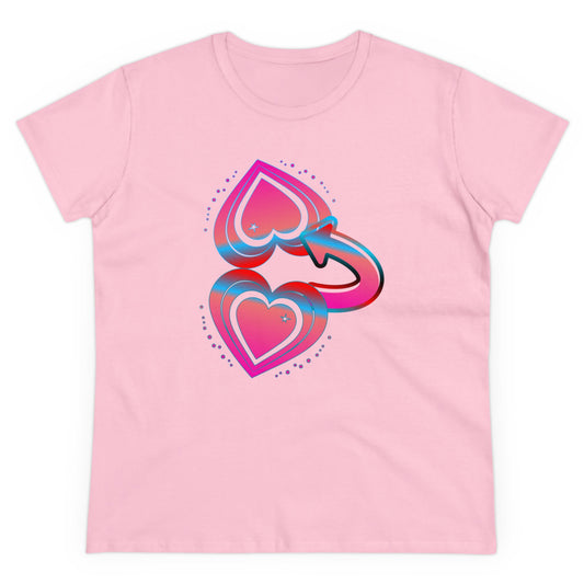 BTLmaui Logo Design Women's Cotton Tee: A Comfortable And Stylish Surf T-Shirt for the Ladies