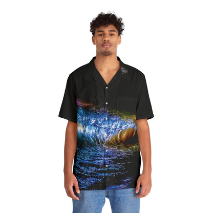 Authentic Night-Ops Summer Wave Print, Aloha Shirt by LUCID MOSh