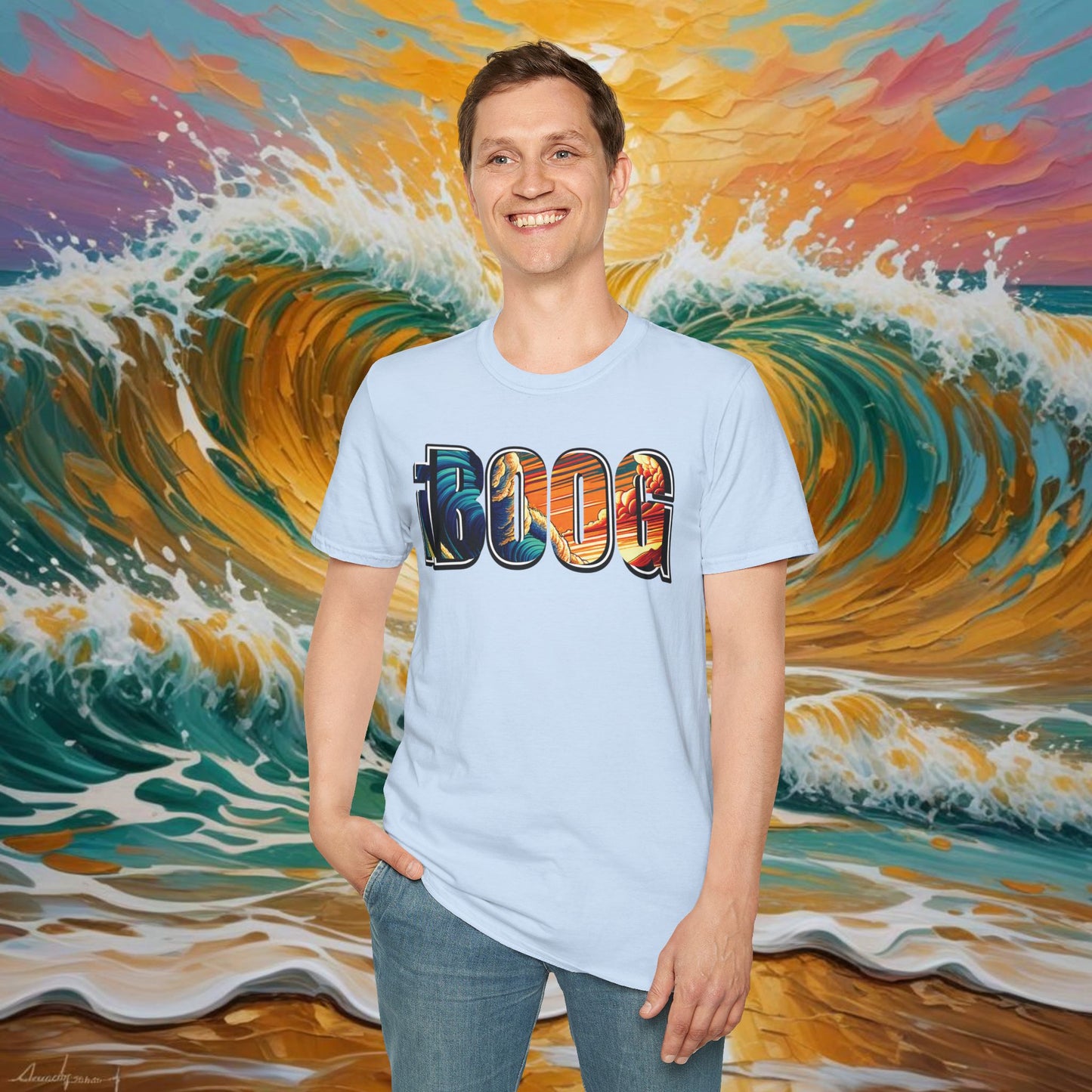 iBOOG Bodyboard Design Logo Soft Style Tee: Soft Stylish and Comfort All in One