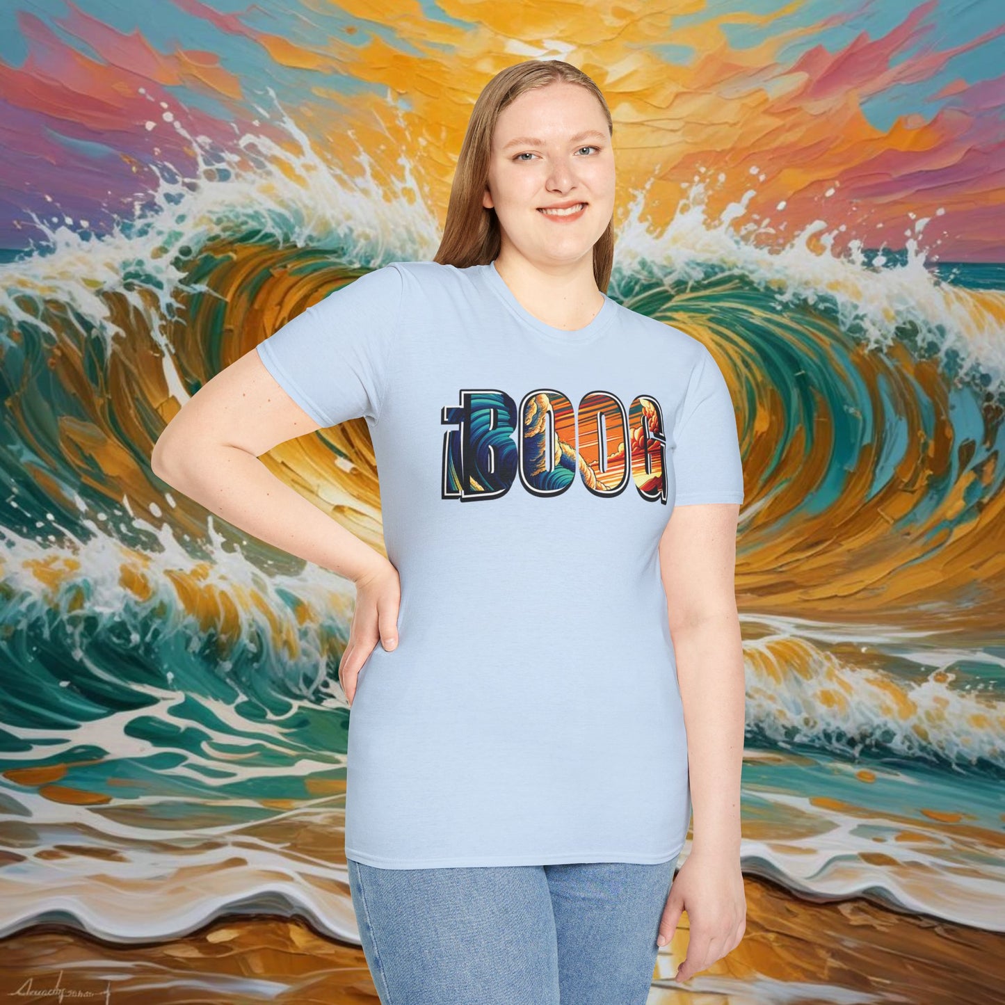 iBOOG Bodyboard Design Logo Soft Style Tee: Soft Stylish and Comfort All in One