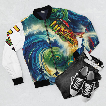 "Wave Magic" Men's Bomber Jacket by LUCID MOSH