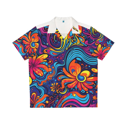 Groovy 70's Retro Aloha Bowler Shirt,