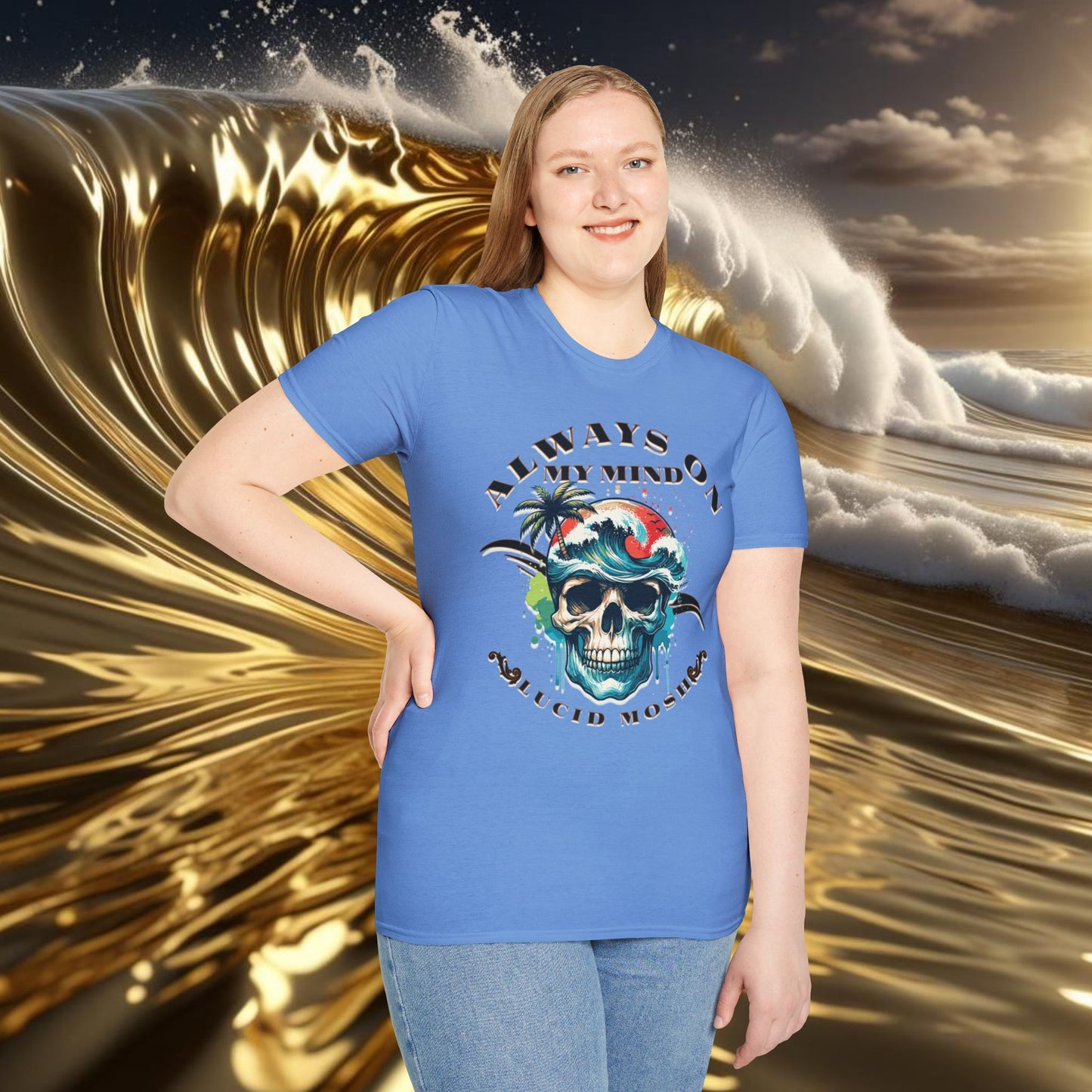 Always On My Mind, Surf T-Shirt by LUCID MOSH