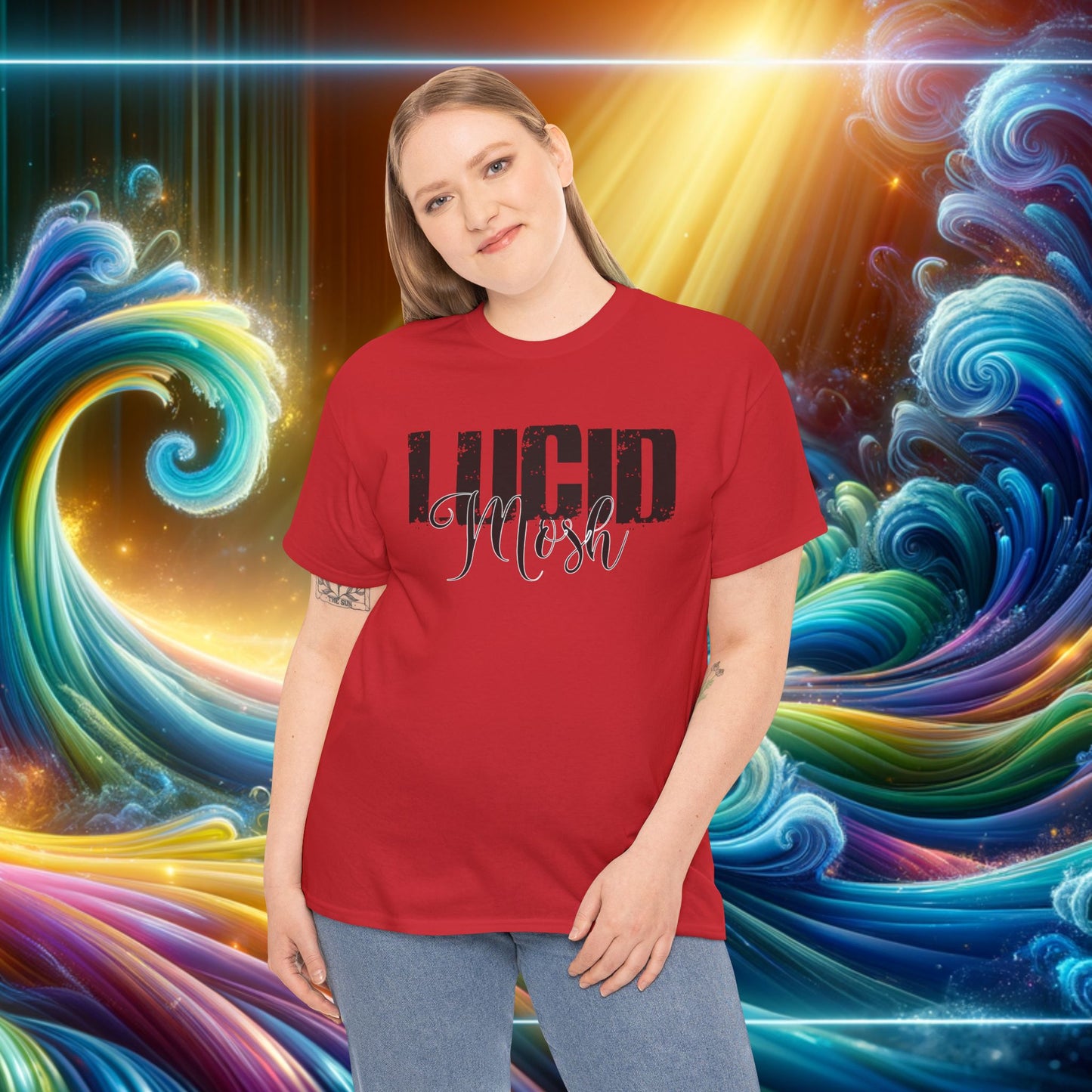 LUCID MOSh, STOMP Unisex Durable Comfy Cotton Tee