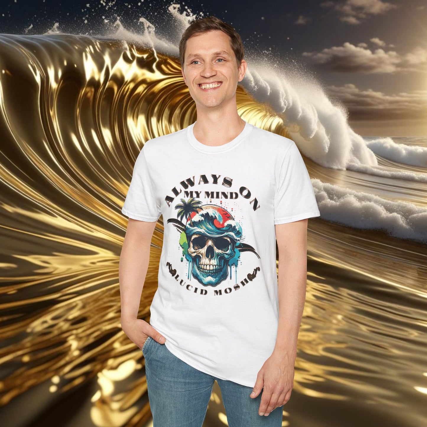 Always On My Mind, Surf T-Shirt by LUCID MOSH