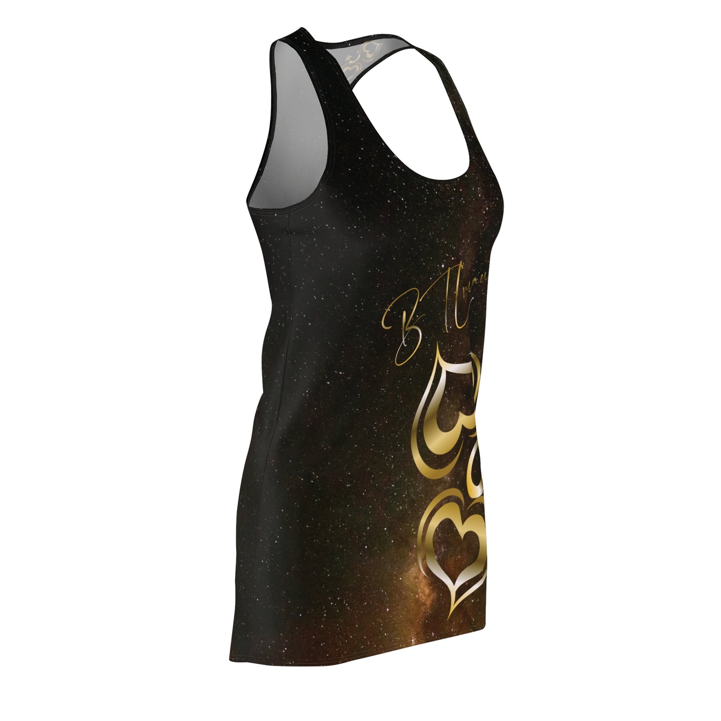 BTLmaui, Golden Love Nights Women's Cut & Sew Racerback Dress