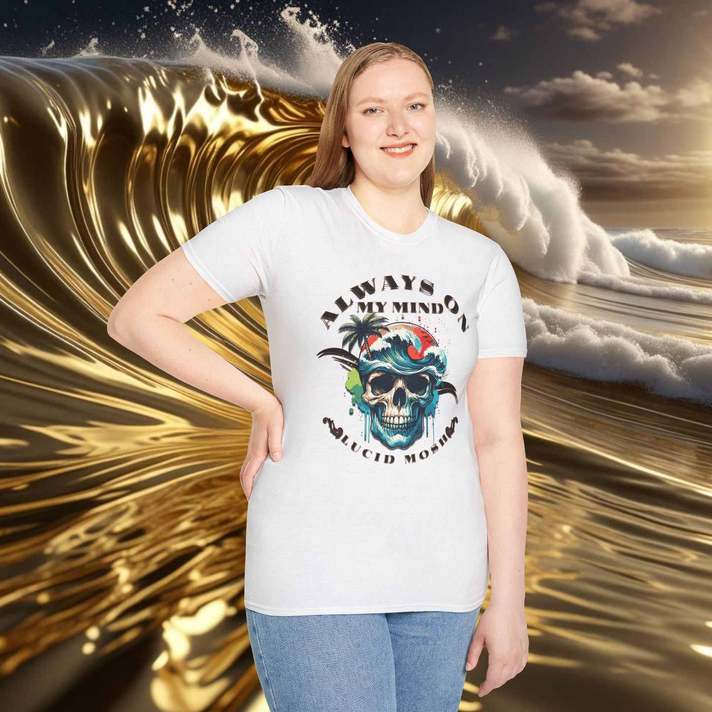 Always On My Mind, Surf T-Shirt by LUCID MOSH