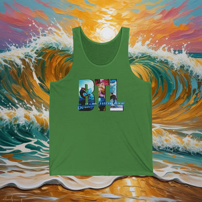 BTL Logo Print Tank Top: A Surf Statement