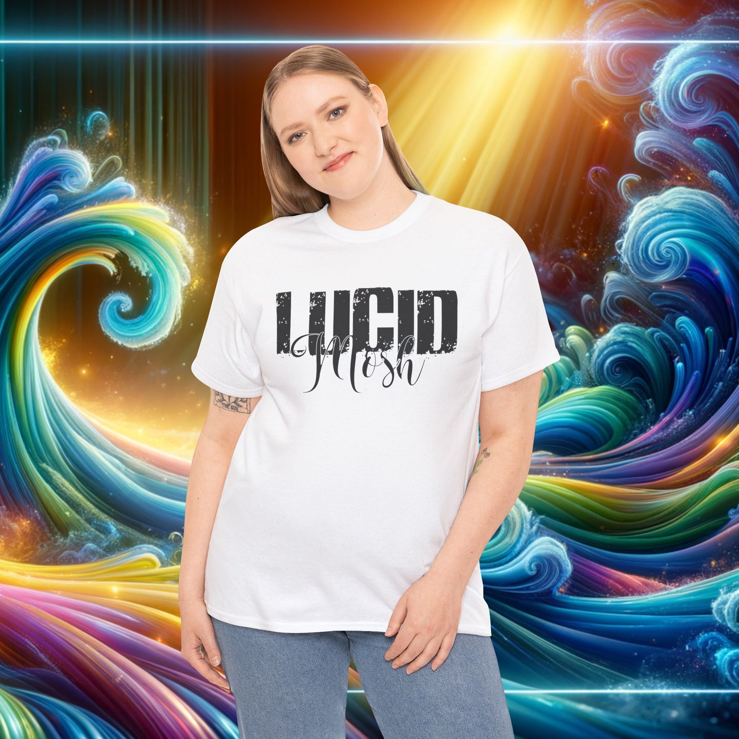 LUCID MOSh, STOMP Unisex Durable Comfy Cotton Tee