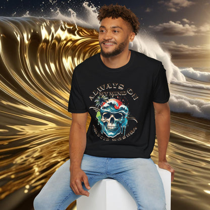 Always On My Mind, Surf T-Shirt by LUCID MOSH