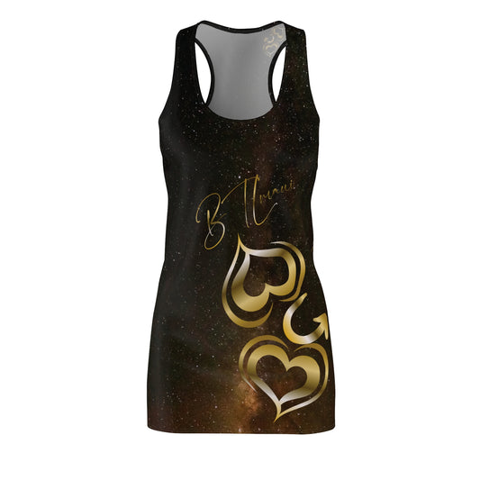 BTLmaui, Golden Love Nights Women's Cut & Sew Racerback Dress