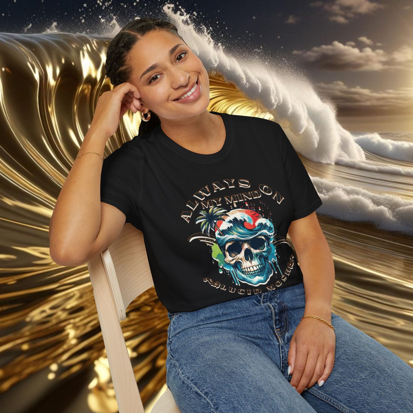 Always On My Mind, Surf T-Shirt by LUCID MOSH