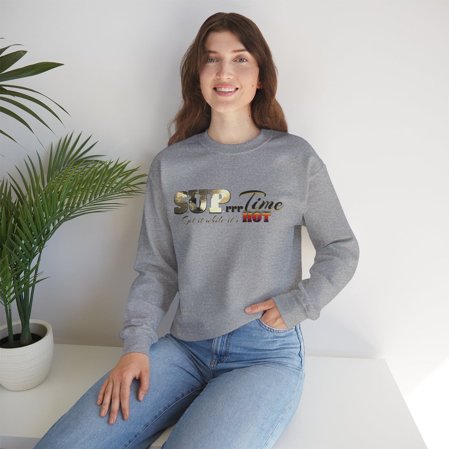 SUPrrrTime Crewneck Sweatshirt: Paddle Surf Clothing for All Seasons