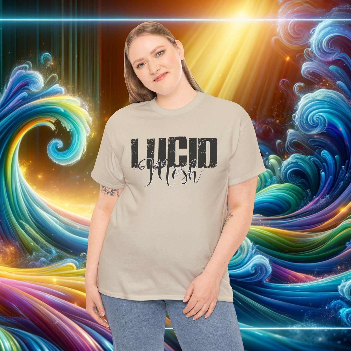 LUCID MOSh, STOMP Unisex Durable Comfy Cotton Tee