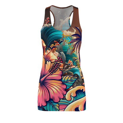 Women's Dress Postmodern Hibiscus Aloha Dress