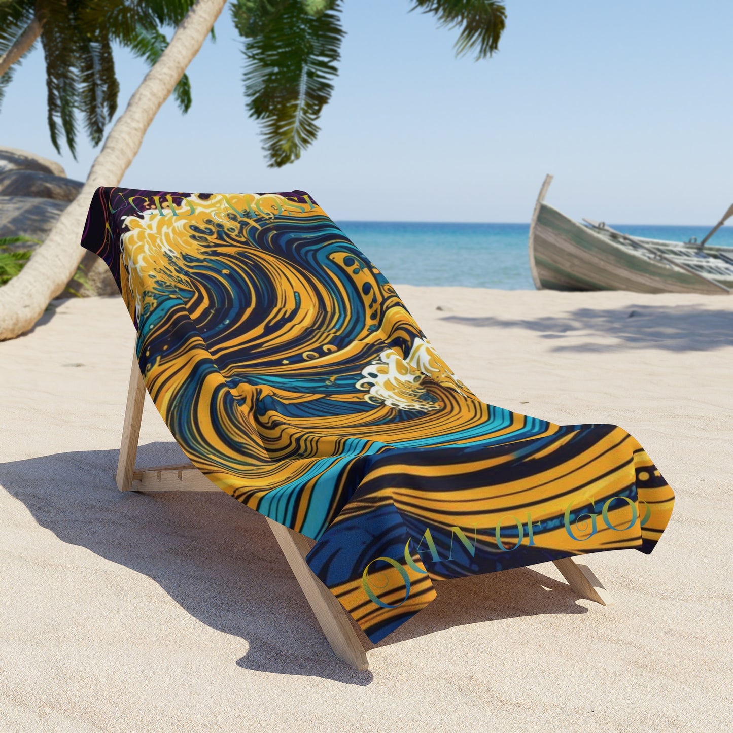 Ocean of Gold Series 6-3 Towels, Beach Towels by LUCID MOSh