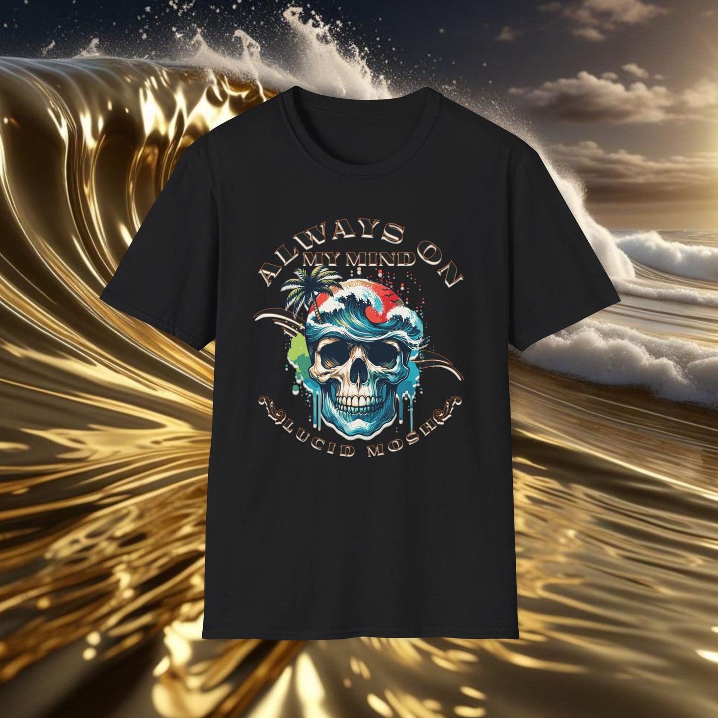 Always On My Mind, Surf T-Shirt by LUCID MOSH