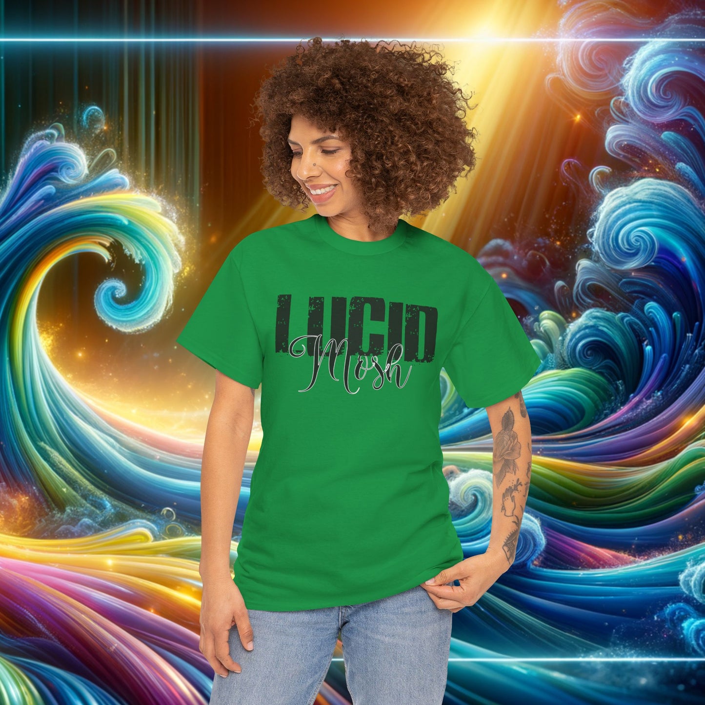 LUCID MOSh, STOMP Unisex Durable Comfy Cotton Tee