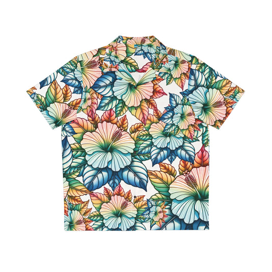 The Rainbow Hibiscus Aloha Shirt by LUCID MOSh