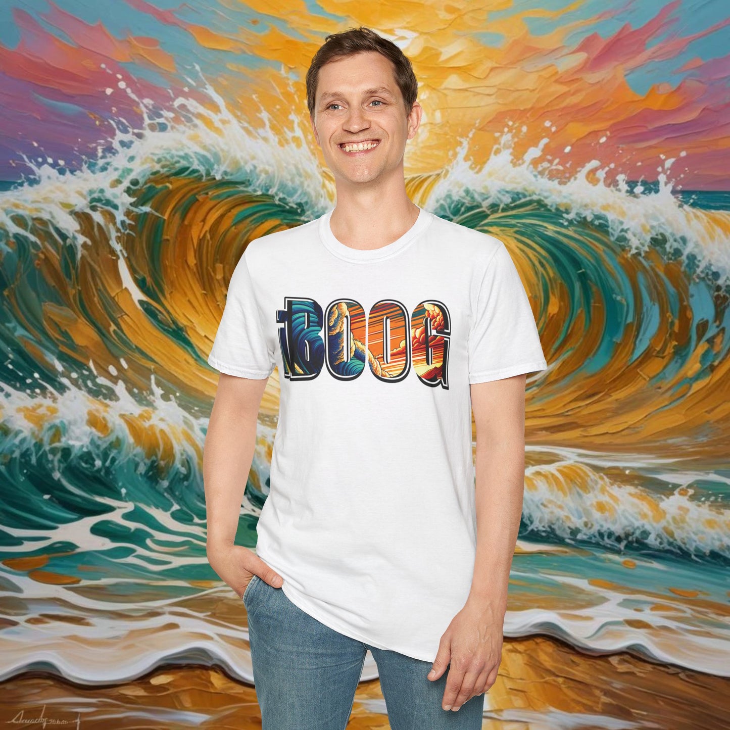 iBOOG Bodyboard Design Logo Soft Style Tee: Soft Stylish and Comfort All in One