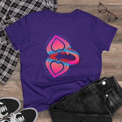 BTLmaui Logo Design Women's Cotton Tee: A Comfortable And Stylish Surf T-Shirt for the Ladies