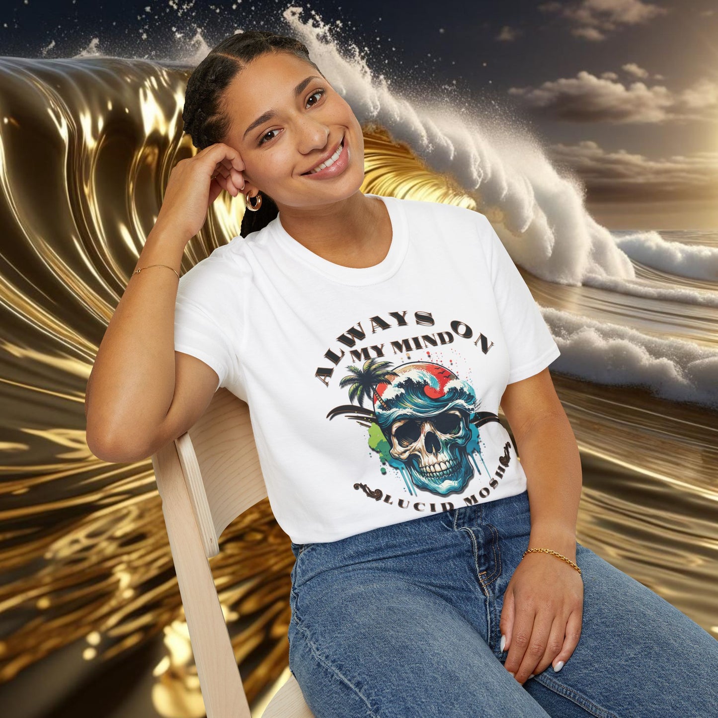 Always On My Mind, Surf T-Shirt by LUCID MOSH