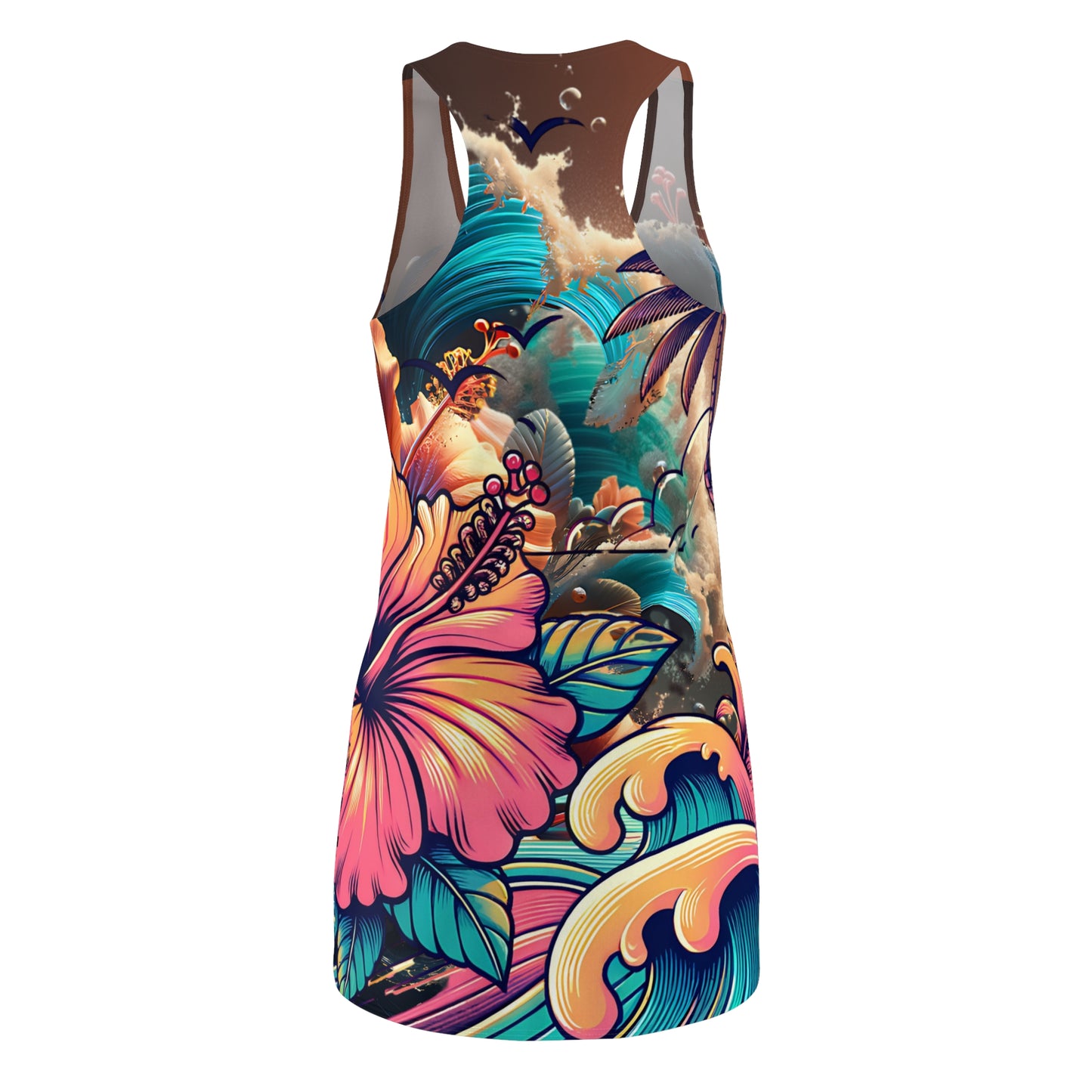 Women's Dress Postmodern Hibiscus Aloha Dress