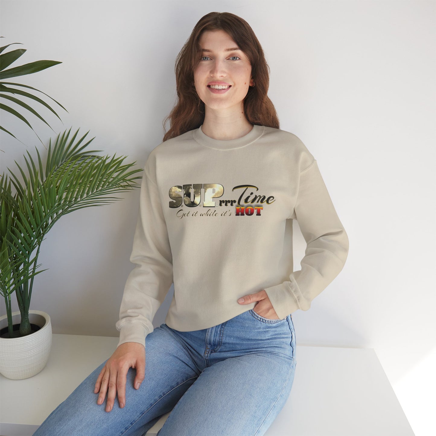 SUPrrrTime Crewneck Sweatshirt: Paddle Surf Clothing for All Seasons