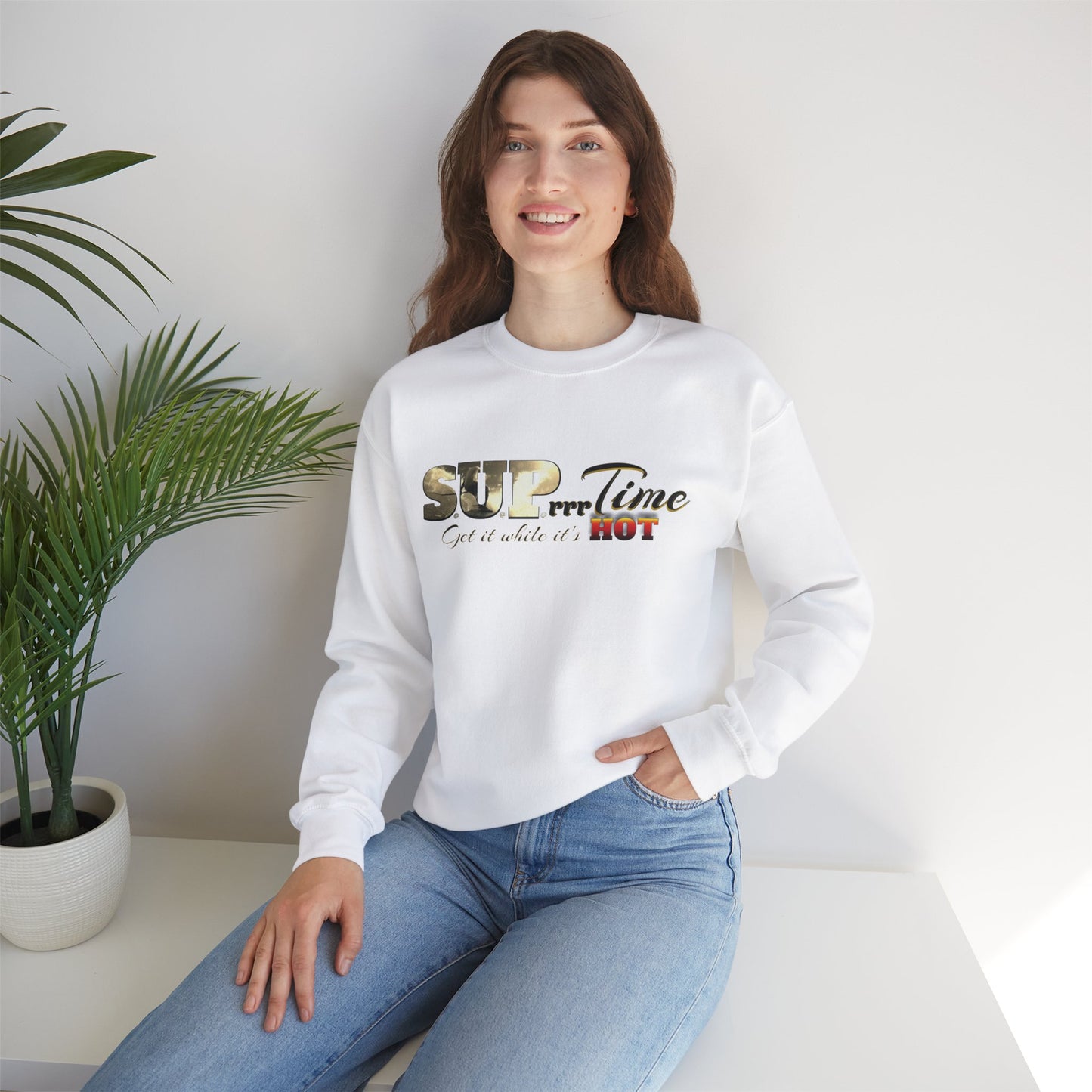 SUPrrrTime Crewneck Sweatshirt: Paddle Surf Clothing for All Seasons