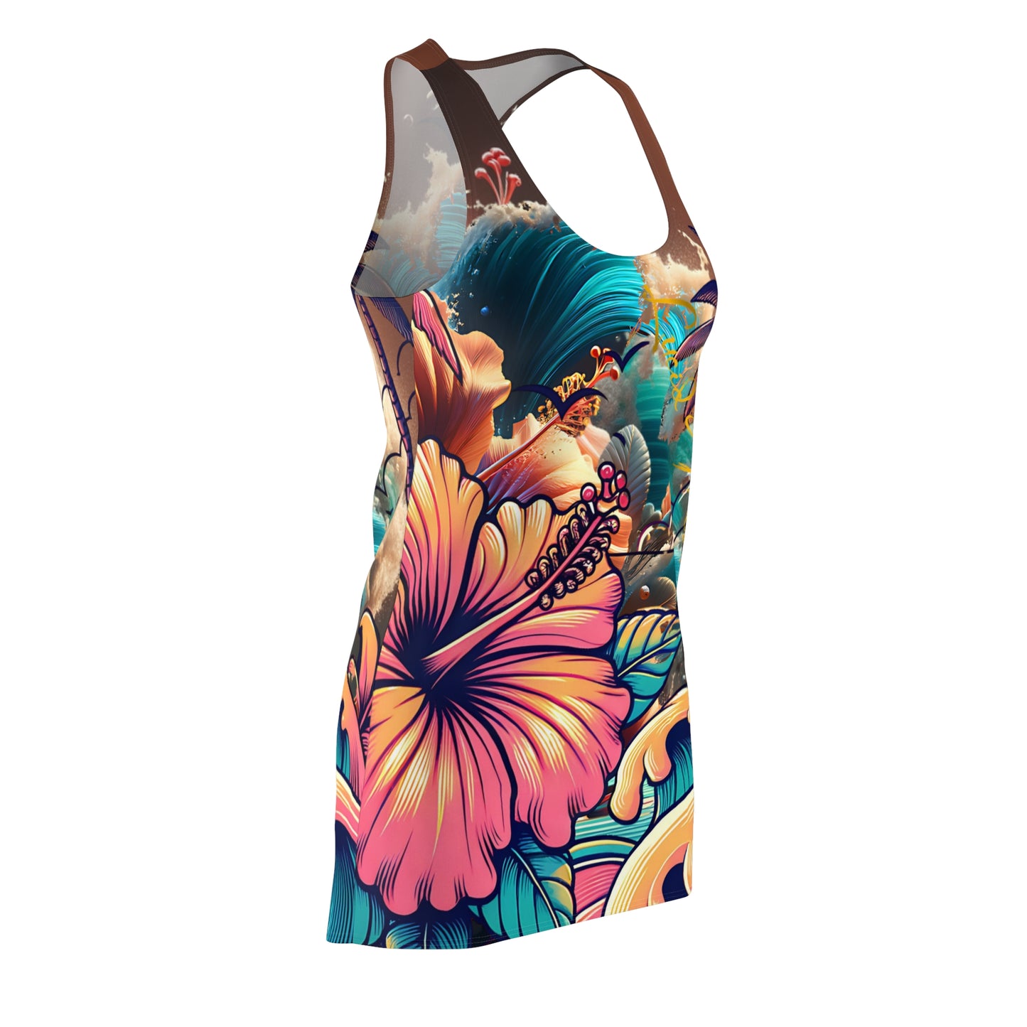 Women's Dress Postmodern Hibiscus Aloha Dress