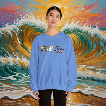 SUPrrrTime Crewneck Sweatshirt: Paddle Surf Clothing for All Seasons