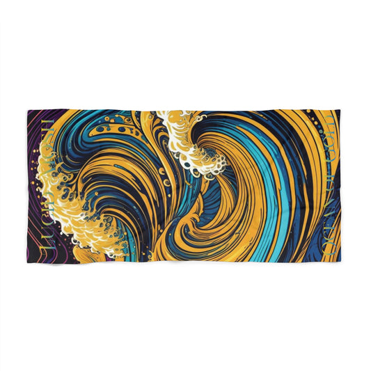 Ocean of Gold Series 6-3 Towels, Beach Towels by LUCID MOSh