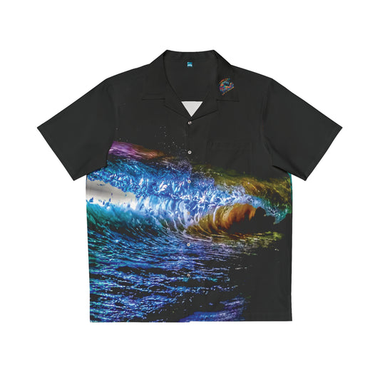 Authentic Night-Ops Summer Wave Print, Aloha Shirt by LUCID MOSh