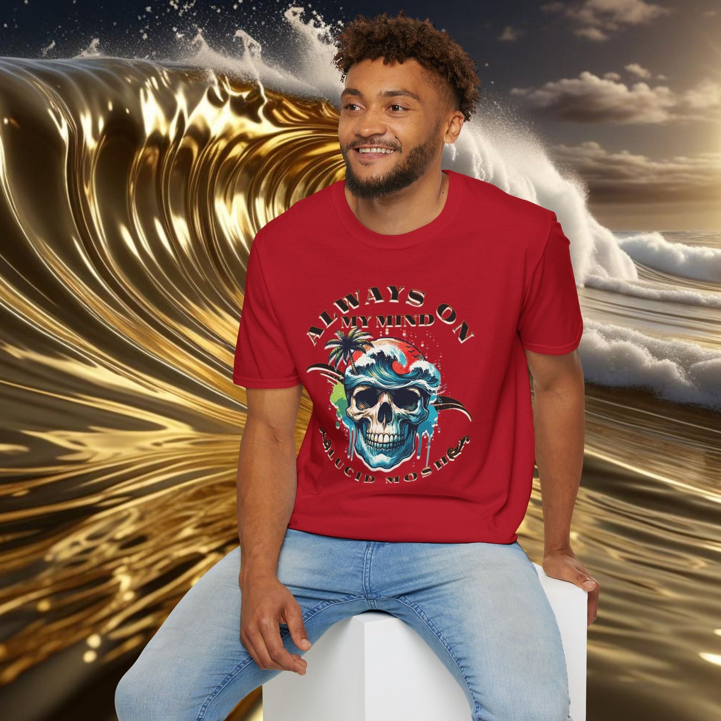 Always On My Mind, Surf T-Shirt by LUCID MOSH