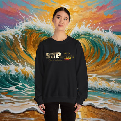 SUPrrrTime Crewneck Sweatshirt: Paddle Surf Clothing for All Seasons