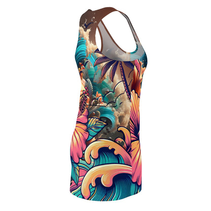 Women's Dress Postmodern Hibiscus Aloha Dress