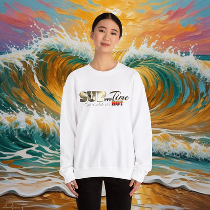 SUPrrrTime Crewneck Sweatshirt: Paddle Surf Clothing for All Seasons