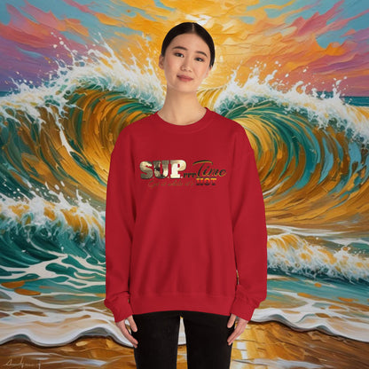 SUPrrrTime Crewneck Sweatshirt: Paddle Surf Clothing for All Seasons