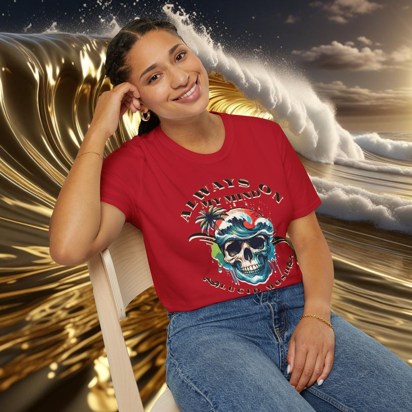 Always On My Mind, Surf T-Shirt by LUCID MOSH