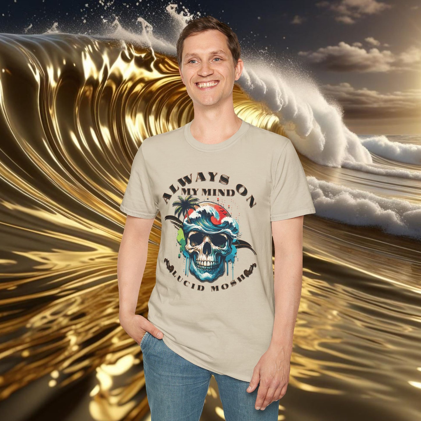 Always On My Mind, Surf T-Shirt by LUCID MOSH